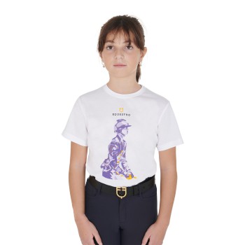 T-SHIRT BAMBINI SLIM FIT CON STAMPA CAVALIERE