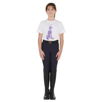 T-SHIRT BAMBINI SLIM FIT CON STAMPA CAVALIERE