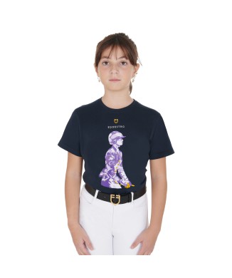 T-SHIRT BAMBINI SLIM FIT CON STAMPA CAVALIERE