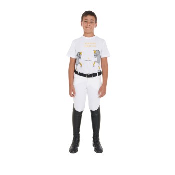 T-SHIRT BAMBINI SLIM FIT STAMPA DRESSAGE