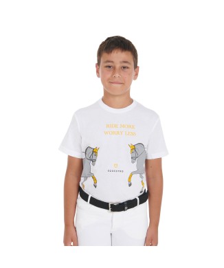 T-SHIRT BAMBINI SLIM FIT STAMPA DRESSAGE