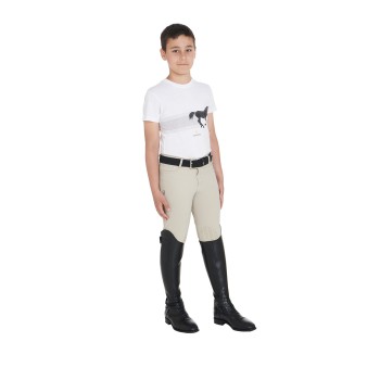 T-SHIRT BAMBINO SLIM FIT CON STAMPA CAVALLO DA CORSA