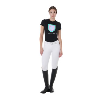 T-SHIRT DONNA SLIM FIT CON LOGO PSICHEDELICO