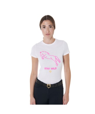 T-SHIRT DONNA SLIM FIT CON STAMPA STAY WILD