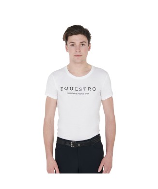 T-SHIRT UOMO SLIM FIT CON SCRITTA EQUESTRO