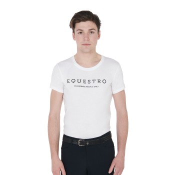 T-SHIRT UOMO SLIM FIT CON SCRITTA EQUESTRO