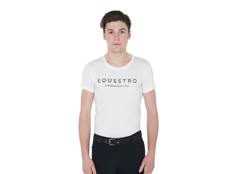 T-SHIRT UOMO SLIM FIT CON SCRITTA EQUESTRO