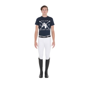 T-SHIRT UOMO SLIM FIT CON STAMPA EQUESTRE