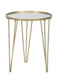 TAVOLINETTO DA CAFFE' GLAM GOLD/MIRROR  Ø 40X49