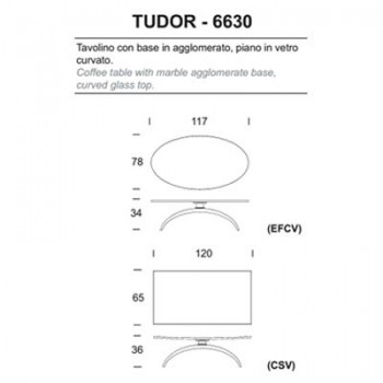 TAVOLINO TUDOR 6630 TONIN CASA