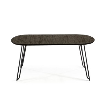 Tavolo allungabile Milian 140 (220) x 90 cm(220) x 90 cm metallo nero leg