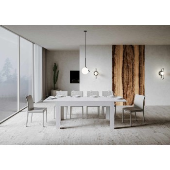 Tavolo Bibi - Tavolo allungabile 90x160/220 cm Bibi Bianco Spatolato