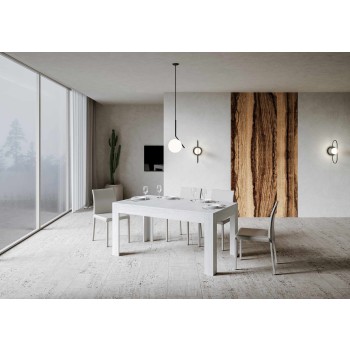 Tavolo Bibi - Tavolo allungabile 90x160/220 cm Bibi Bianco Spatolato