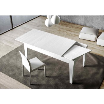 Tavolo Cico - Tavolo allungabile 90x120/180 cm Cico Bianco Spatolato