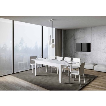 Tavolo Cico - Tavolo allungabile 90x160/220 cm Cico Bianco Spatolato