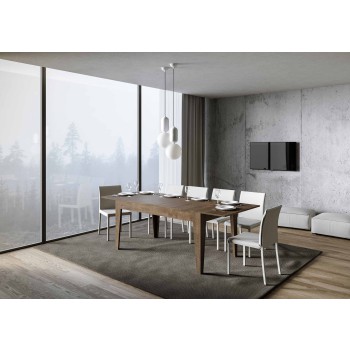 Tavolo Cico - Tavolo allungabile 90x160/220 cm Cico Bianco Spatolato