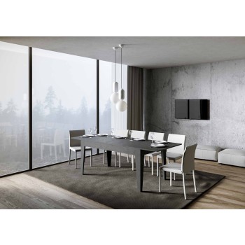 Tavolo Cico - Tavolo allungabile 90x160/220 cm Cico Bianco Spatolato