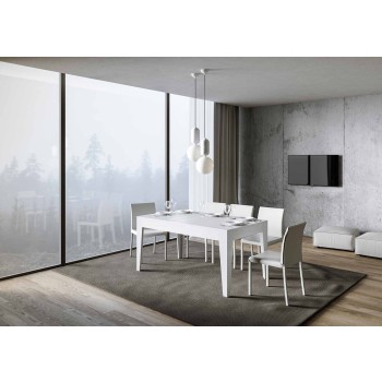 Tavolo Cico - Tavolo allungabile 90x160/220 cm Cico Bianco Spatolato