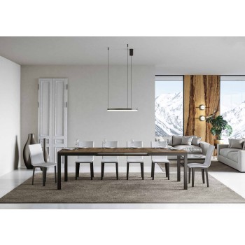 Tavolo Everyday Evolution - Tavolo allungabile 90x120/224 cm Everyday Evolution Bianco Frassino telaio Antracite