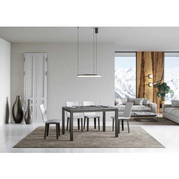 Tavolo Everyday Evolution - Tavolo allungabile 90x120/224 cm Everyday Evolution Bianco Frassino telaio Antracite