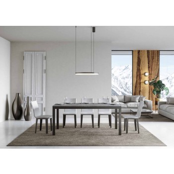 Tavolo Everyday Evolution - Tavolo allungabile 90x160/264 cm Everyday Evolution Bianco Frassino telaio Antracite