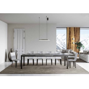 Tavolo Everyday Evolution - Tavolo allungabile 90x180/284 cm Everyday Evolution Bianco Frassino telaio Antracite