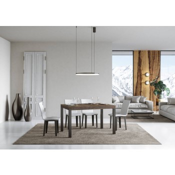 Tavolo Everyday Premium - Tavolo allungabile 90X120/224 cm Everyday Premium Bianco Frassino telaio Antracite