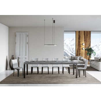 Tavolo Everyday Premium - Tavolo allungabile 90x130/234 cm Everyday Premium Bianco Frassino telaio Antracite