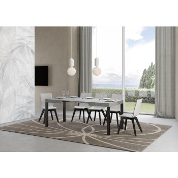 Tavolo Everyday - Tavolo allungabile 70x110/194 cm Everyday Bianco Frassino telaio Antracite