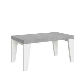 Tavolo Naxy Mix - Tavolo allungabile 90x160/264 cm Naxy Mix piano Bianco Frassino - gambe Noce