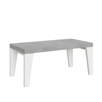 Tavolo Naxy Mix - Tavolo allungabile 90x180/284 cm Naxy Mix piano Bianco Frassino - gambe Noce