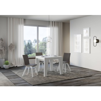 Tavolo Naxy - Tavolo allungabile 90x90/246 cm Naxy Bianco Frassino