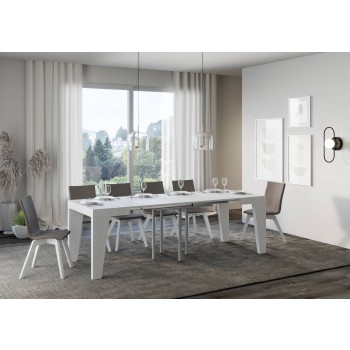 Tavolo Naxy - Tavolo allungabile 90x90/246 cm Naxy Bianco Frassino