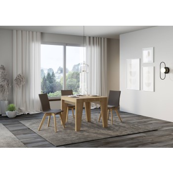 Tavolo Naxy - Tavolo allungabile 90x90/246 cm Naxy Bianco Frassino