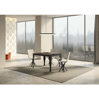 Tavolo Paxon Evolution Antracite - Tavolo allungabile 90x120/224 cm Paxon Evolution Bianco Frassino telaio Antracite