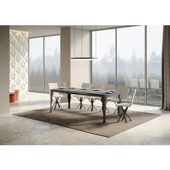 Tavolo Paxon Evolution Antracite - Tavolo allungabile 90x120/224 cm Paxon Evolution Bianco Frassino telaio Antracite