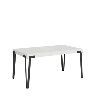 Tavolo Rio - Tavolo allungabile 90x160/264 cm Rio Bianco Frassino telaio Antracite