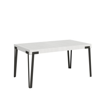 Tavolo Rio - Tavolo allungabile 90x160/264 cm Rio Bianco Frassino telaio Antracite