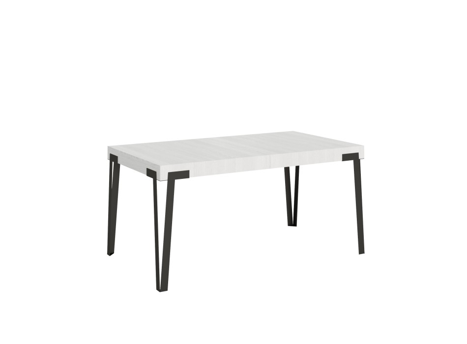 Tavolo Rio - Tavolo allungabile 90x160/264 cm Rio Bianco Frassino telaio Antracite