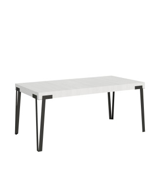 Tavolo Rio - Tavolo allungabile 90x180/284 cm Rio Bianco Frassino telaio Antracite