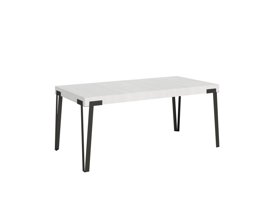 Tavolo Rio - Tavolo allungabile 90x180/284 cm Rio Bianco Frassino telaio Antracite