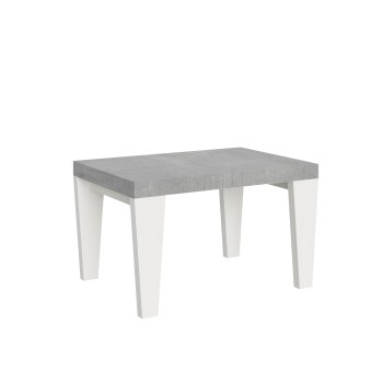 Tavolo Spimbo Mix - Tavolo allungabile 90x130/234 cm Spimbo Mix piano Bianco Frassino - gambe Noce