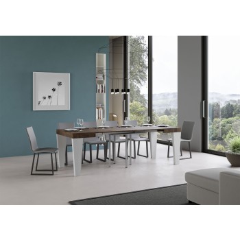 Tavolo Spimbo - Tavolo allungabile 90x90/246 cm Spimbo Bianco Frassino