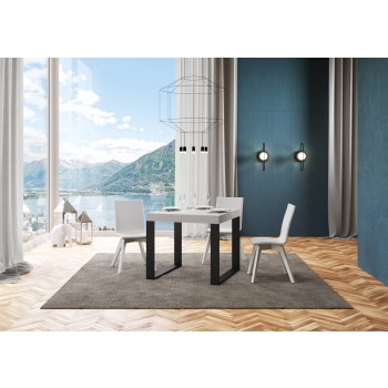 Tavolo Tecno Premium - Tavolo allungabile 90x90/246 cm Tecno Premium Bianco Frassino